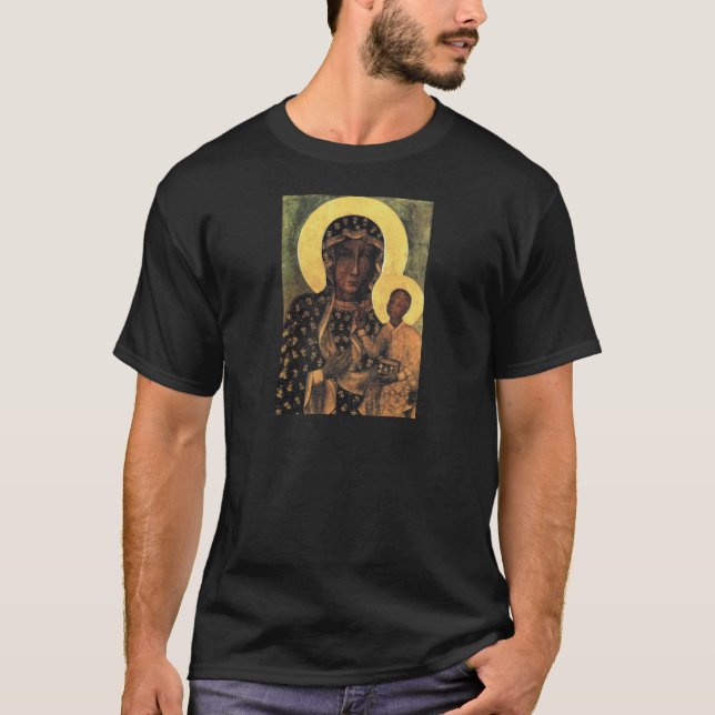 Schwarze Madonna Polen Die Frau von Czestochowa dr T-Shirt (Vorderseite)