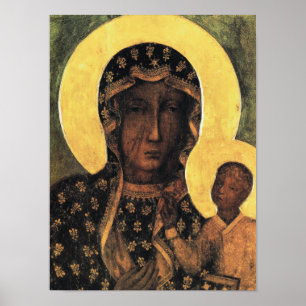 Schwarze Madonna Polen Jungfrau Czestochowa Poster