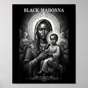 Schwarze Madonna Schwarze Mutter Und Kind Christli Poster