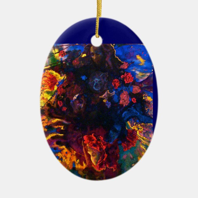 SCHWARZE MADONNA-VERZIERUNG KERAMIK ORNAMENT (Vorne)