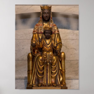 Schwarze Madonna von Montserrat Jungfrau Maria Poster
