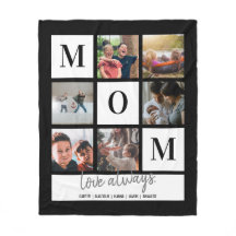 Schwarze Mama Farbblock FotoCollage Personalisiert