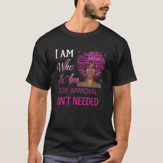 Schwarze Mama Lady Curly Natural Afro American T-Shirt