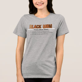 Schwarze Mama Tri-Blend Shirt