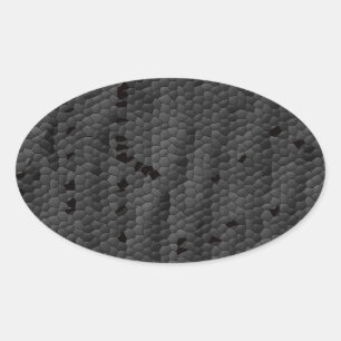 Schwarze Mamba illustriert, Kunst Ovaler Aufkleber