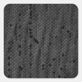 Schwarze Mamba illustriert, Kunst Quadratischer Aufkleber