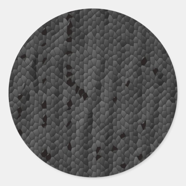 Schwarze Mamba illustriert, Kunst Runder Aufkleber (Vorderseite)