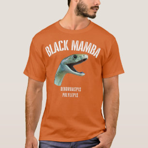 Schwarze Mamba tödliche Schlange Design Dendroaspi T-Shirt