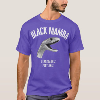 Schwarze Mamba tödliche Schlange Design Dendroaspi T-Shirt
