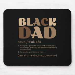Schwarze Männer Dad Melanin Definition Afroamerika Mousepad