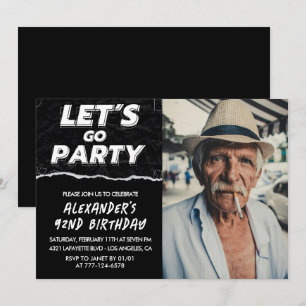 Schwarze Männer Foto LASST UNS PARTY FEIERN 92. Ge Einladung