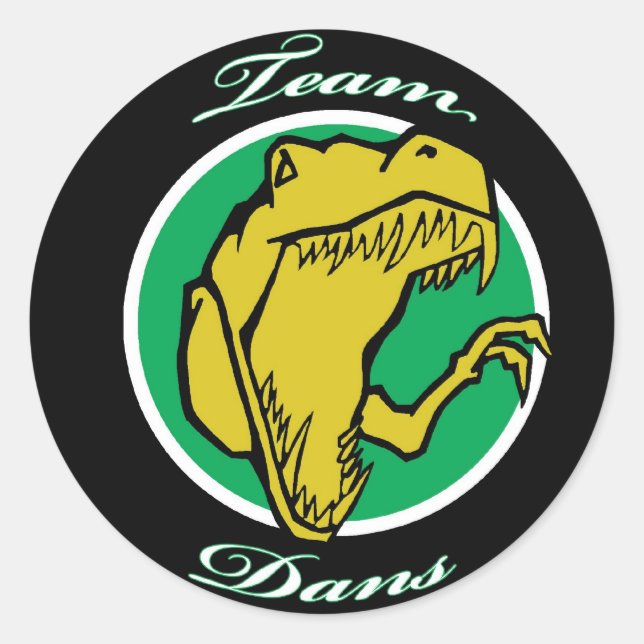 Schwarze Mannschaft Dans Aufkleber (Vorderseite)