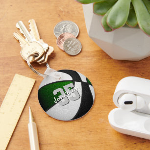 Schwarze Mannschaft grün Jungs Basketball Schlüsselanhänger
