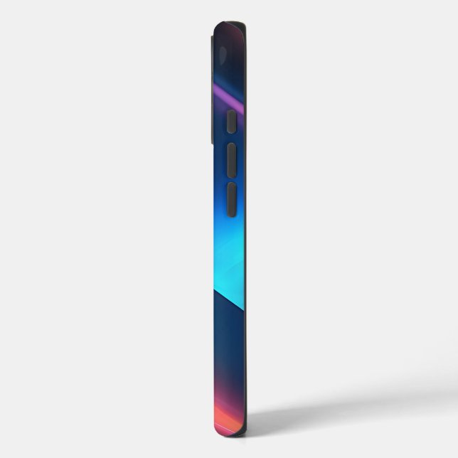 Schwarze Marine dunkelkobaltblau abstrakt Case-Mate iPhone Hülle (Rückseite / Links)