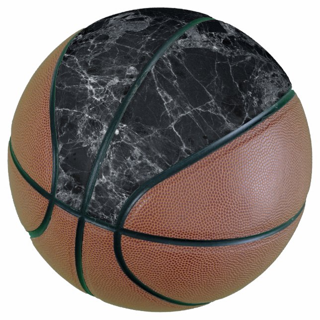 Schwarze Marmortextur Basketball (angewinkelt)