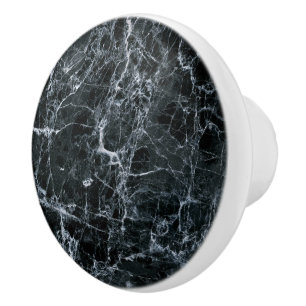 Schwarze Marmortextur Keramikknauf