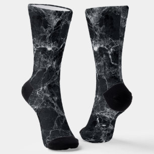 Schwarze Marmortextur Socken