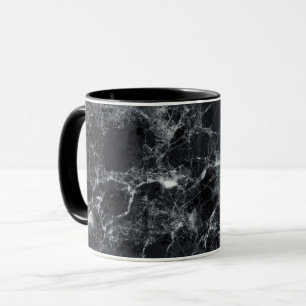 Schwarze Marmortextur Tasse
