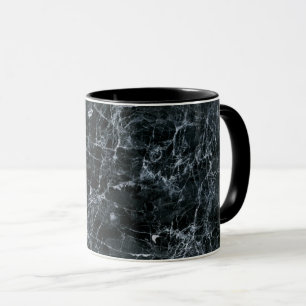 Schwarze Marmortextur Tasse