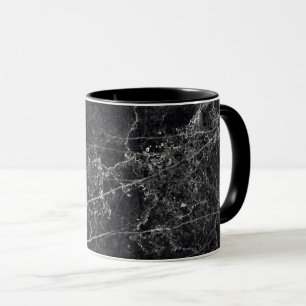 Schwarze Marmortextur Tasse