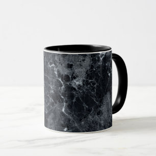 Schwarze Marmortextur Tasse