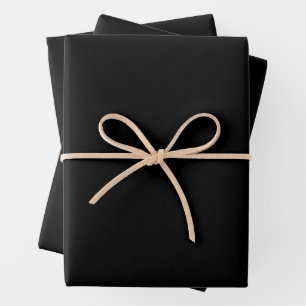 Schwarze Matte Wrapping Paper Sheets Geschenkpapier Set
