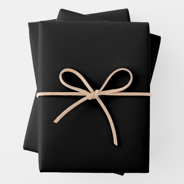 Schwarze Matte Wrapping Paper Sheets Geschenkpapier Set (Beispiel)