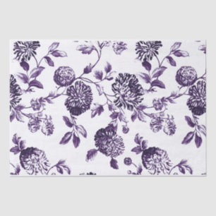 Schwarze Maulbeere lila Vintages BlumenToile No.2 Seidenpapier