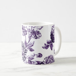 Schwarze Maulbeere lila Vintages BlumenToile No.2 Tasse