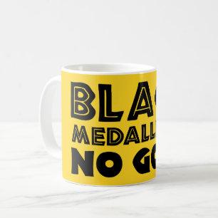 SCHWARZE MEDALLIONEN KEIN GOLD KAFFEETASSE
