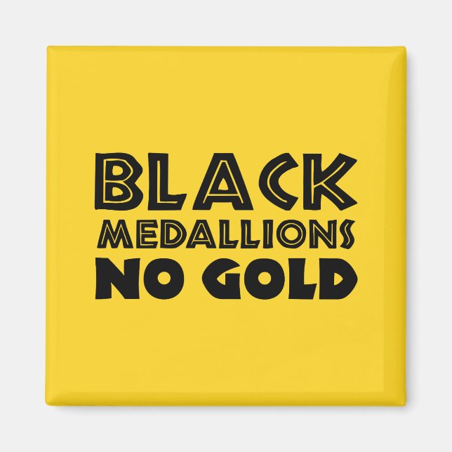 SCHWARZE MEDALLIONEN KEIN GOLD MAGNET (Vorne)