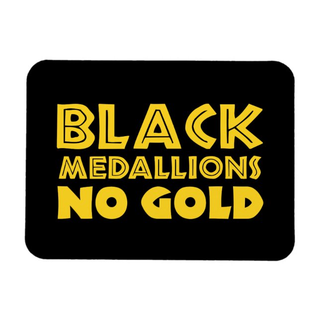 SCHWARZE MEDALLIONEN KEIN GOLD MAGNET (Horizontal)