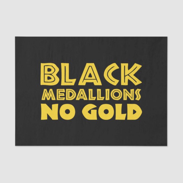 SCHWARZE MEDALLIONEN KEIN GOLD SEIDENPAPIER (Vorderseite)