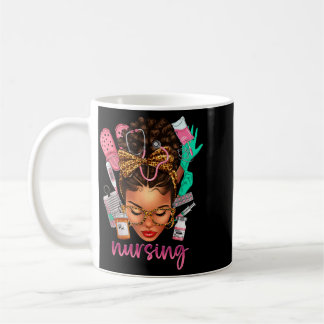 Schwarze Melanin-Krankenschwester Schwarze Geschic Kaffeetasse