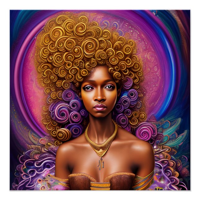 Schwarze Melanin Queen Brown Skin Sista Women Poster (Vorderseite)