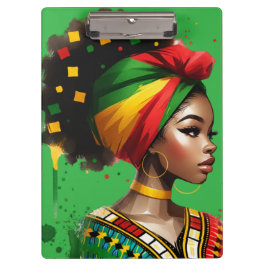 Schwarze Melanin-Schwänze-Zaubermädchen Klemmbrett