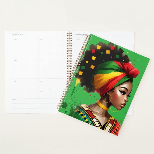 Schwarze Melanin-Schwänze-Zaubermädchen Planer (Anzeige)