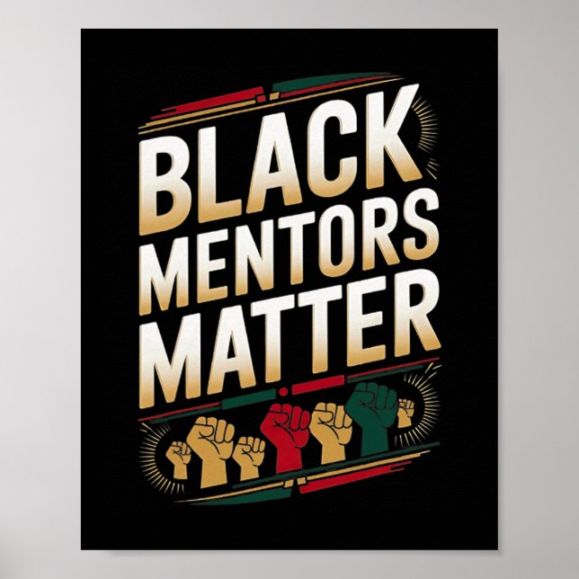 Schwarze Mentoren Problem Schwarze Geschichte Mona Poster (Vorne)