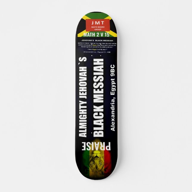 SCHWARZE MESSIAH Skateboard, 7¾ Zoll Deck Skateboard (Vorne)