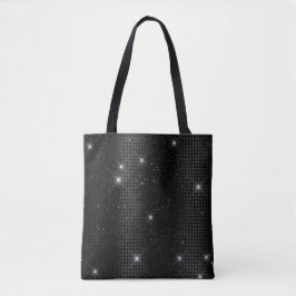 Schwarze Metallfolien und Glitzer-Glam-Punkte