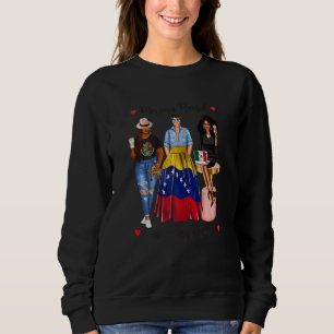 Schwarze mexikanische Damen, halbmexikanische Dame Sweatshirt
