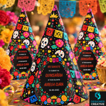 Schwarze mexikanische Fiesta-Blumen-Gold-Tiara-Qui