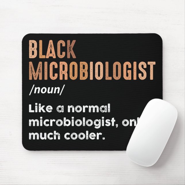 Schwarze Mikrobiologin Funny Definition Mikrobiolo Mousepad (Mit Mouse)