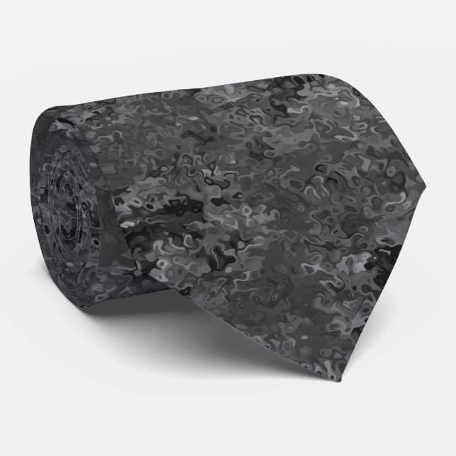 SCHWARZE MINGLE KRAWATTE (Gerollt)
