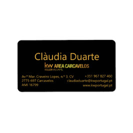 Schwarze Minimale UAWG für das Consulting von Logo Adressaufkleber