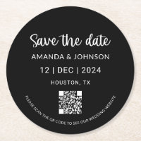 Schwarze Minimalistische Hochzeit Speichern Sie de