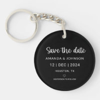 Schwarze Minimalistische Hochzeit Speichern Sie de