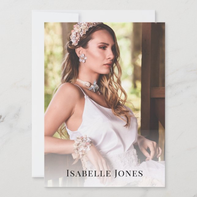 Schwarze Minimalistische Modell Schauspieler 5 Fot (Vorderseite)