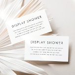 Schwarze Minimalistische Typografie-Display-Dusche Begleitkarte<br><div class="desc">Frag den Gästen,  ihre Geschenke nicht mit dieser individuell gestaltbaren Duschkarte zu verpacken. Es zeichnet sich durch minimalistische Typografie aus. Personalisieren Sie diese,  indem Sie Ihre Daten hinzufügen. Diese minimalistische Duschkarte eignet sich perfekt für jede Babydusche.</div>