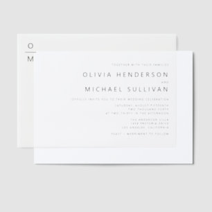 Schwarze Minimalistische Typografie Monogram Weddi
